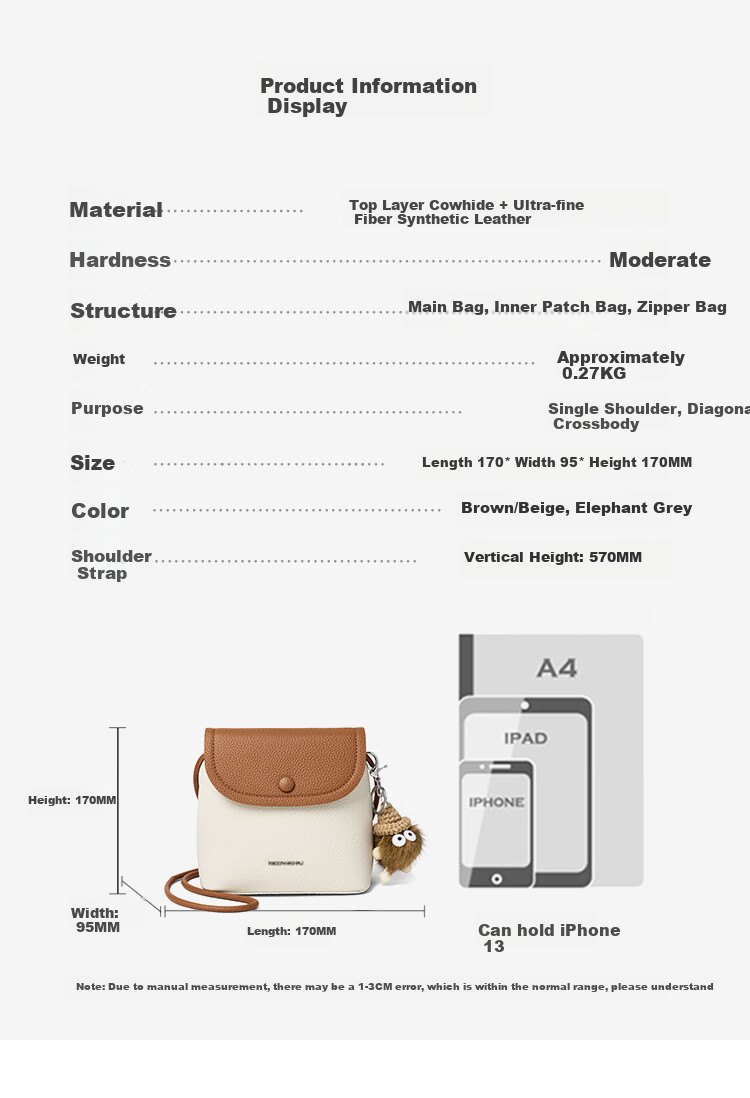 RED DRAGONFLY 2026 New Women's Handbag, Top-Grain Leather Shoulder Crossbody Bag, Birthday Gift for Wife Or Mother 7