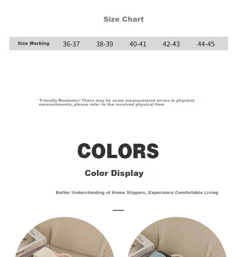 LangSha Winter Cotton Slippers for Women, Cute And Warm Home Slippers, Outdoor Waterproof Non-Slip Thick-Soled Maternity Shoes, Furry Cotton Shoes for Me 12