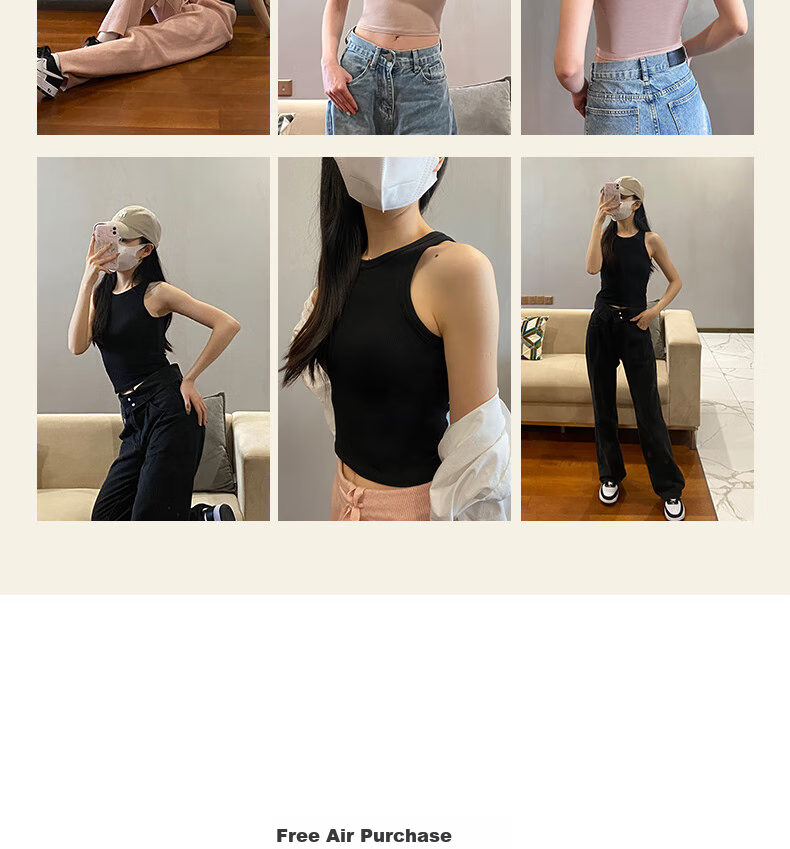 TINGE White Camisole Tank Top for Women, Thin Style with Built-In Bra Pads, Inner Wear Or Outer Wear Top 3