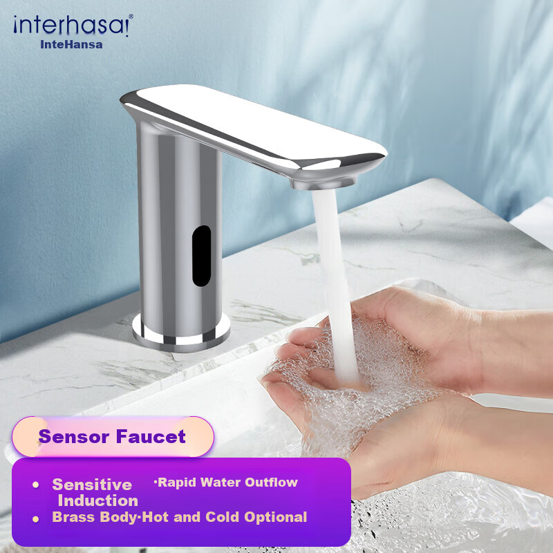 Interhasa! C2095 Hot And Cold Automatic Sensor Faucet, Brass Bathroom Tap, Smart Sink And Washbasin Sensor