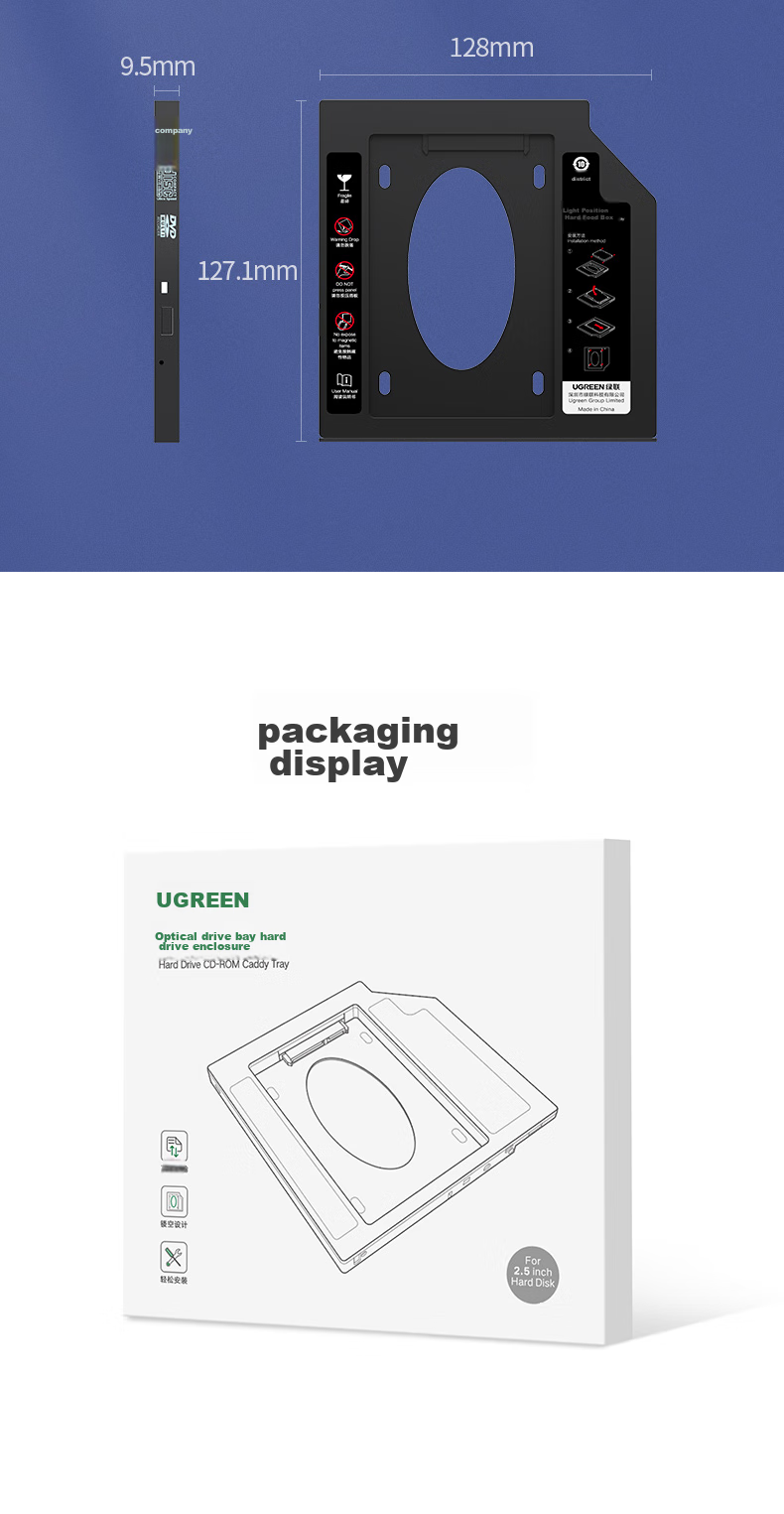 UGREEN 2.5-Inch Portable Hard Drive Storage Case, Multi-Functional Digital Accessory Storage Box for USB Drives, Power Banks, Data Cables, Phones, Earphones Protection Case 17
