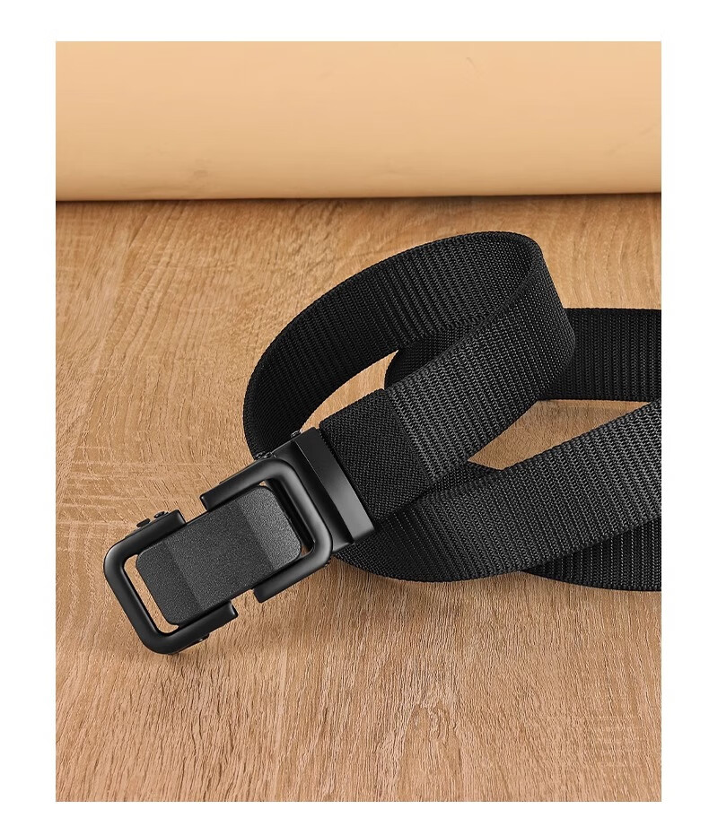 Huili Canvas Belt with Automatic Buckle, Tactical Woven Belt, Thickened Casual Versatile Belt for Men And Women, Trendy Simple Waistband 8