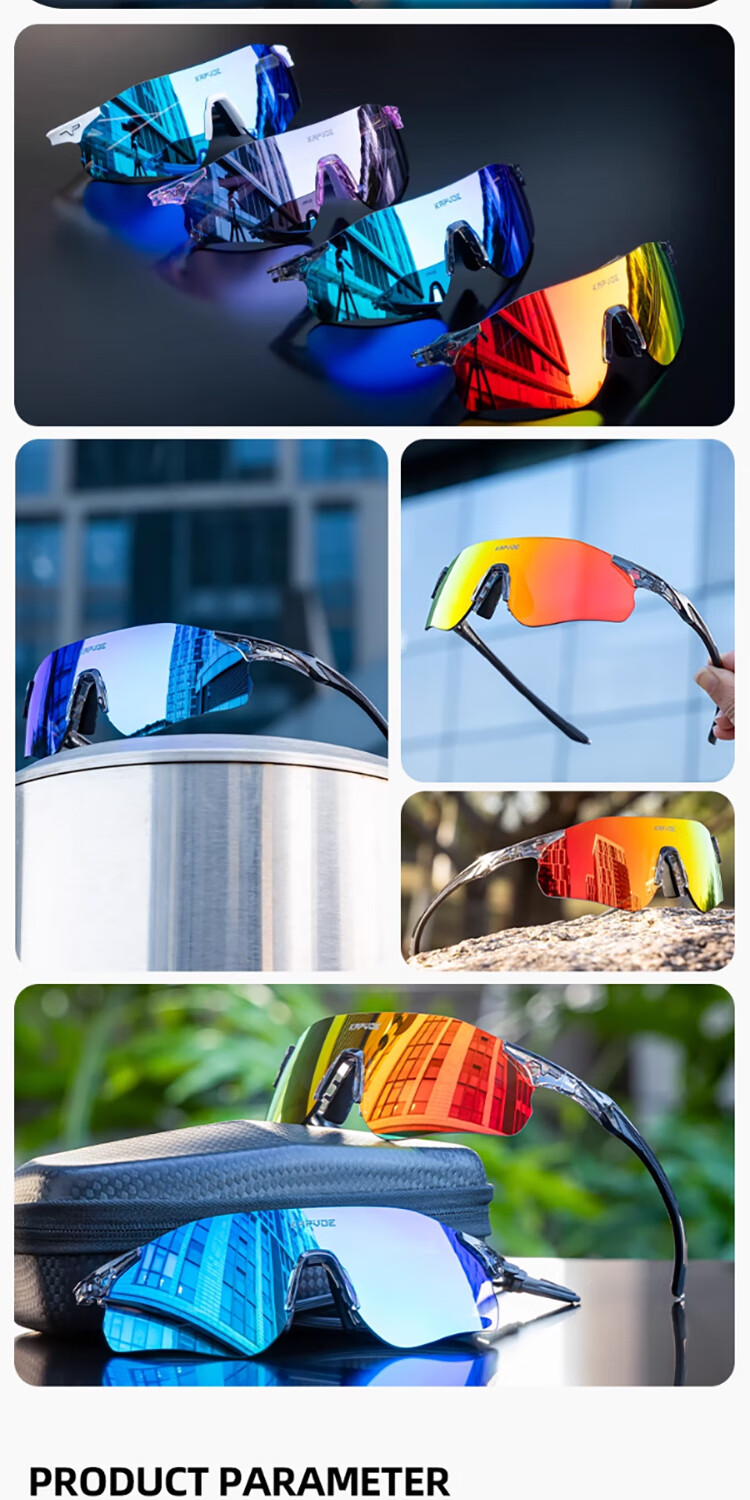 KAPVOE Outdoor Running Glasses for Marathon, Colorful Anti-Glare UV Protection Lightweight Eyewear 12