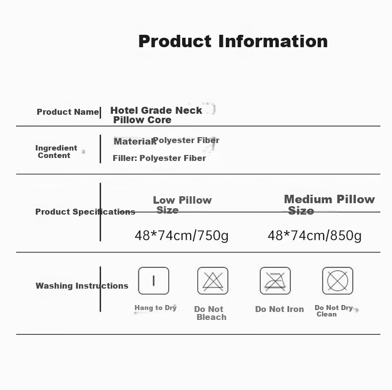 Grace Pillow Shaping Pillow, 7A Antibacterial Star-Rated Hotel Home Pillow Core Medium Pillow, Single Pillow One Piece 45*70cm 9