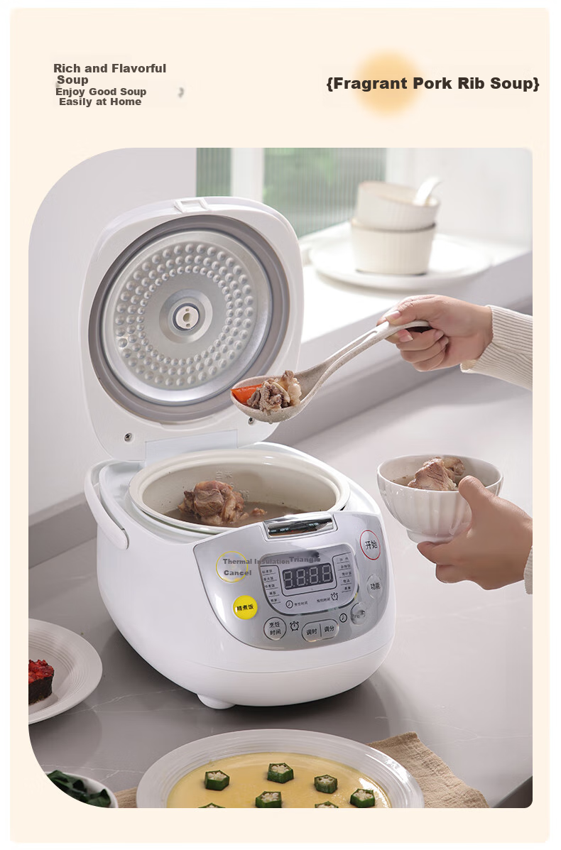 Triangle Rice Cooker, Small 3-Liter Capacity for 2-3 People, Smart Home Rice Cooker with Multiple Functions, Micro-Pressure Cooking Pot, 12-Hour Reservation, DRC-7ESL002D 10