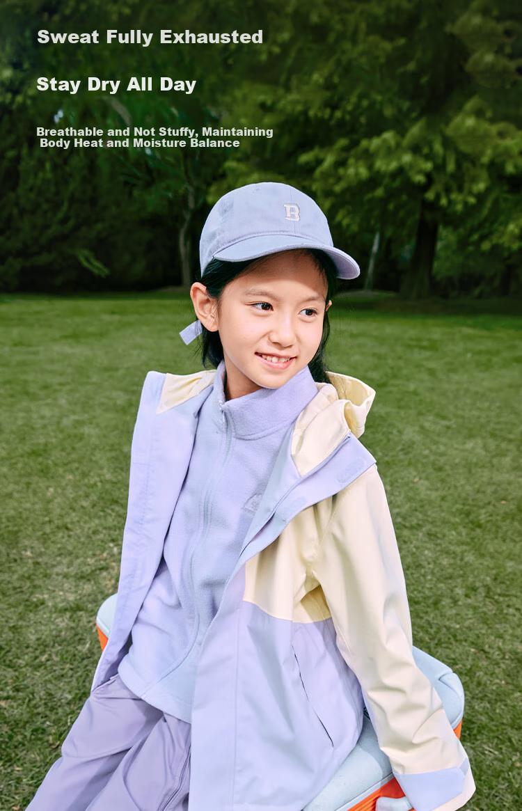BALABALA Children's Outdoor Jacket, Spring 2025 Collection, for Boys And Girls, Big Kids Waterproof Breathable Coat, 208125105203 8