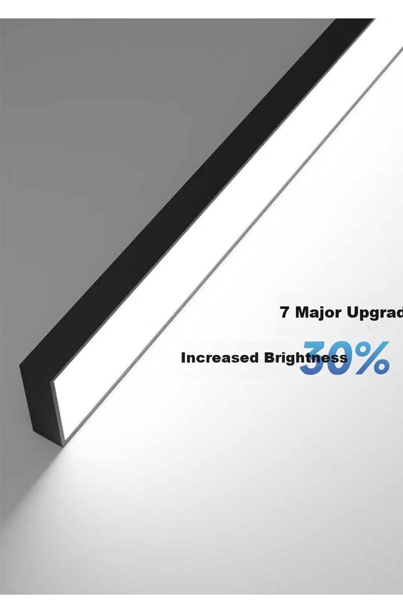 Dengling Office Pendant Light, LED Strip Light for Conference Room, Shopping Mall, Supermarket, Office Building, Flat Panel Suspended Wire Light, Studio Light 11