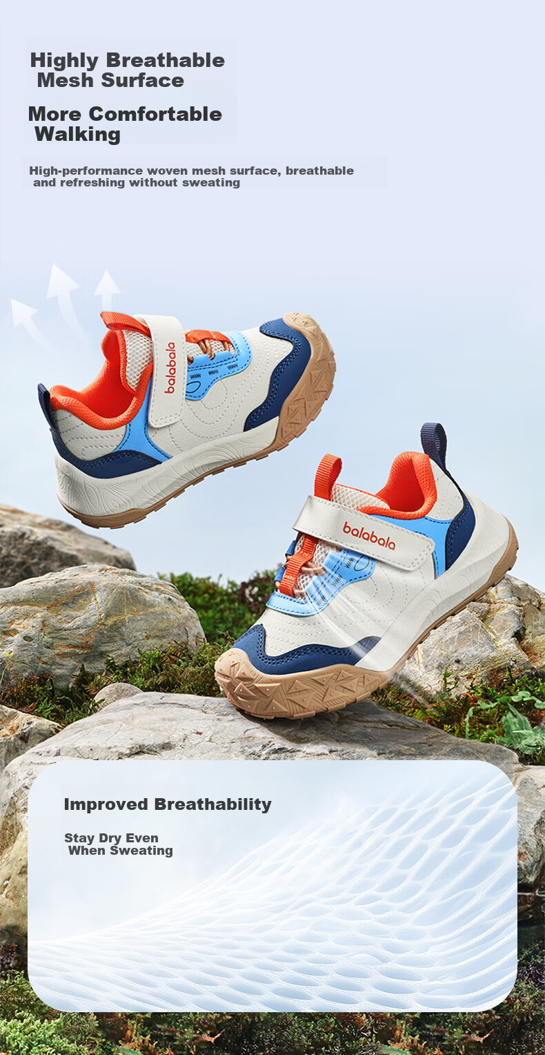BALABALA Children's Shoes, Toddler Walking Shoes, Baby Boys And Girls Spring And Autumn New Style Functional Shoes, Non-Slip Outdoor Soft-Soled Footwear 3