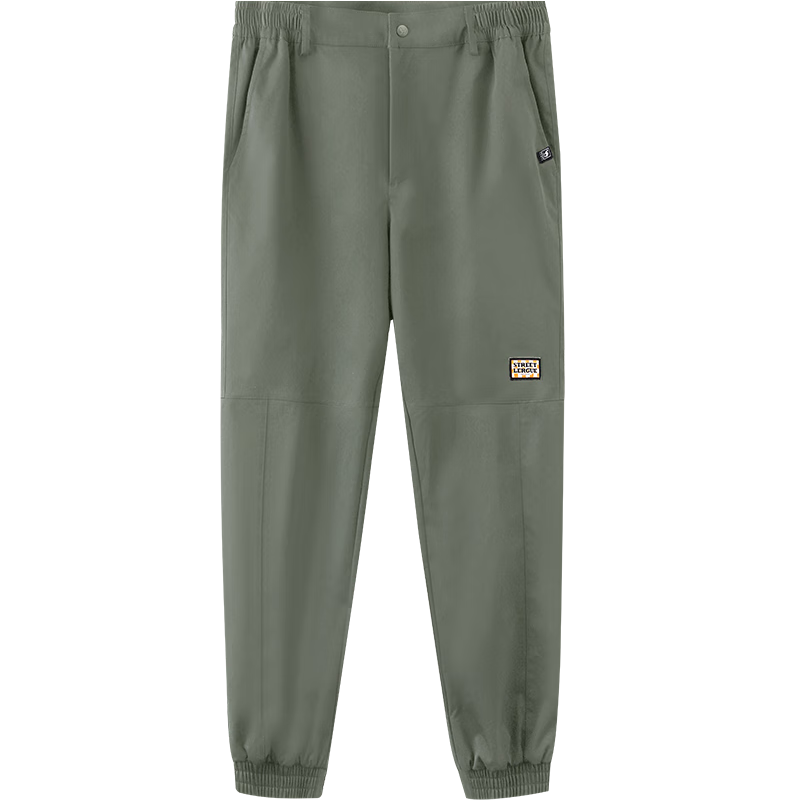 CAMEL Women's Casual Sports Pants, Water-Repellent Woven Jogger Sweatpants, J23CAVLR059, Dark Green, Size L