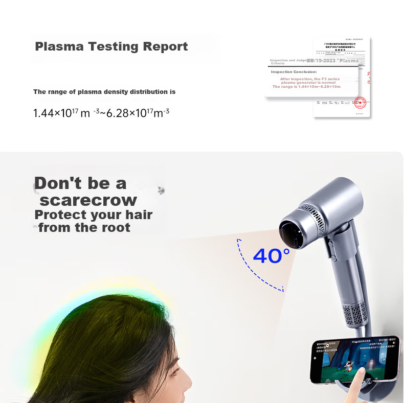 T-FLASH Aiqi F3pro High-Speed Hair Dryer, Plasma Hair Treatment, Constant Temperature Quick-Drying, Non-Damaging to Hair, Home Use, for Women, Electric Hair Dryer, Birthday Gift for Girlfriend, Practical Father's Day Present 9