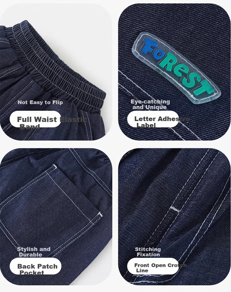 Ciciibear [Faux Denim down Pants] Ciciibear Children's down Pants for Boys, Winter Outer Wear, Girls' Baby Warm Trousers 12