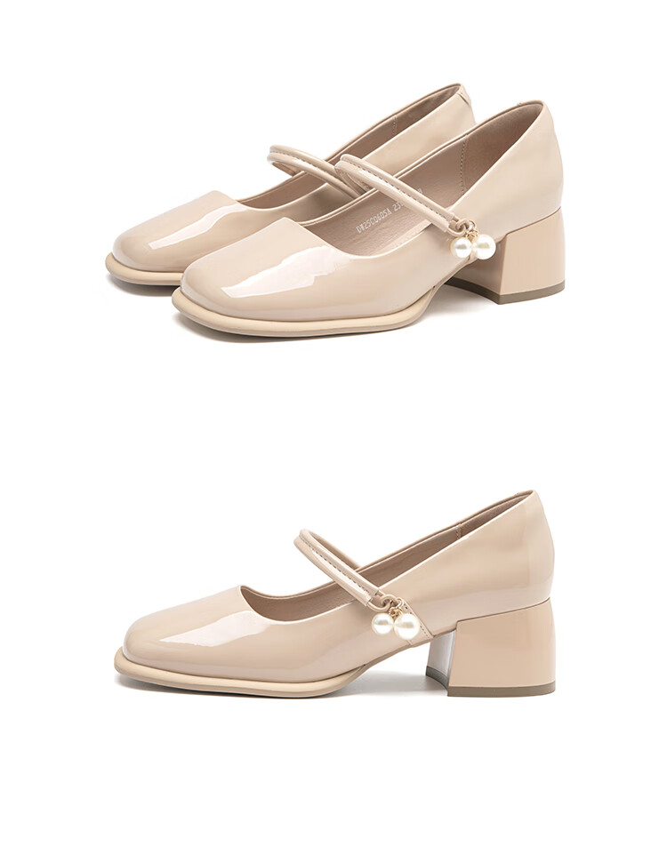 Dusto French Mary Jane Shoes for Women 2026 New Spring Square Toe Chunky Heel High Heels Comfortable Evening Shoes 15