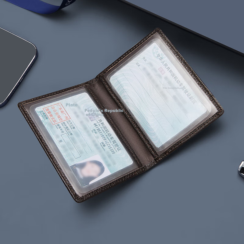 GOLF Card Holder, Men's Top-Grain Leather Driver's License Holder, Multi-Card Slot for Women, Bank ID Card Holder, Ultra-Thin Card Sleeve
