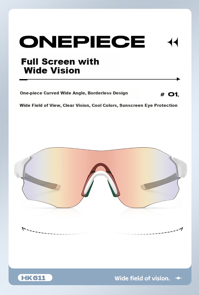 HELEN KELLER Sunglasses for Men And Women, Sports UV Protection Cycling Running Sunglasses HK611YDN90 4