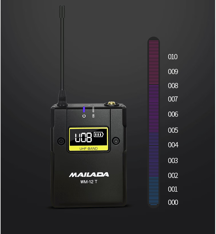 Mailada WM12S Wireless Lavalier Microphone UHF Wireless Mic Interview Lapel Mic Live Streaming Audio Equipment DSLR Camera Recording Microphone Mobile Phone Microphone 10