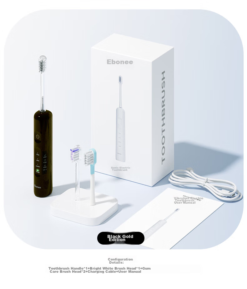 Ebonee Electric Toothbrush, Adult Couple Edition, Birthday Gift for Men And Women, Soft Bristles for Whitening, Dental Care Sonic Toothbrush, S7 Black Father's Day Gift 21