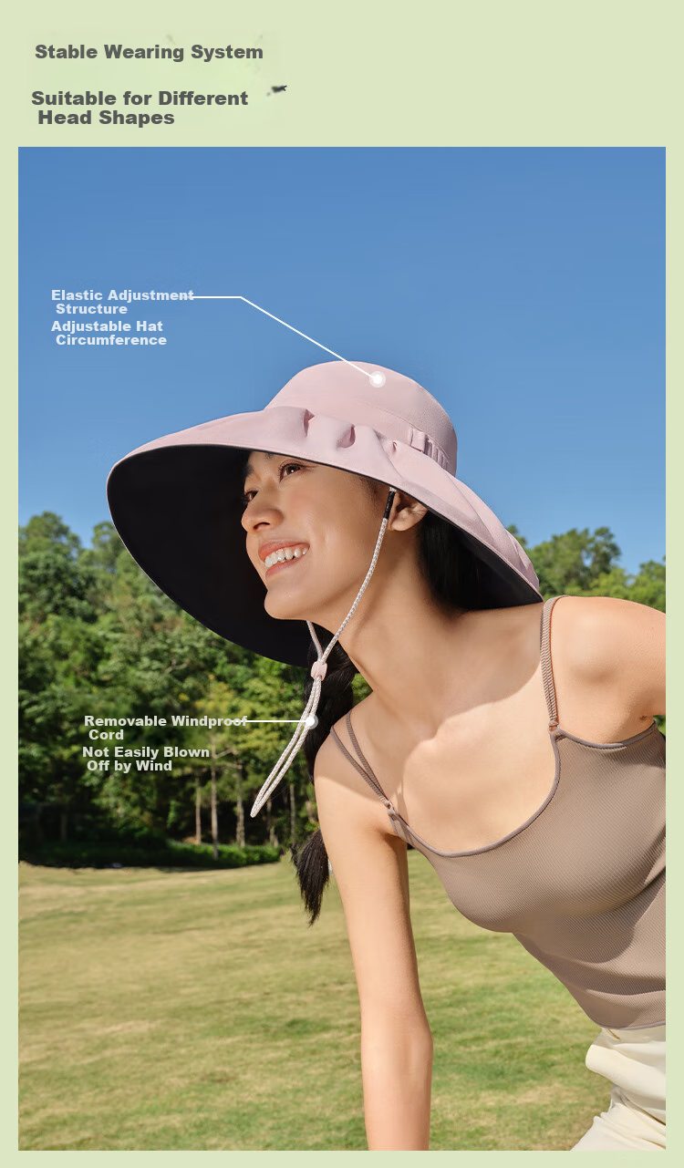 Beneunder Sun Protection Hat Women's Wide Brim Bucket Hat Men's Hiking Sun Hat Full Face UV Protection 13