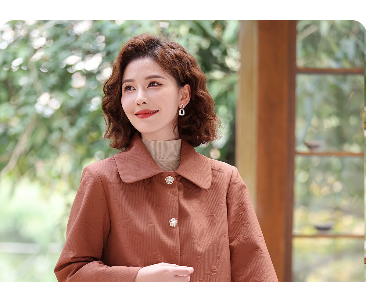 YUZHAOLIN 2025 Spring Middle-aged and Elderly Women's Jacket Coat Mom Clothes Y51D013 9