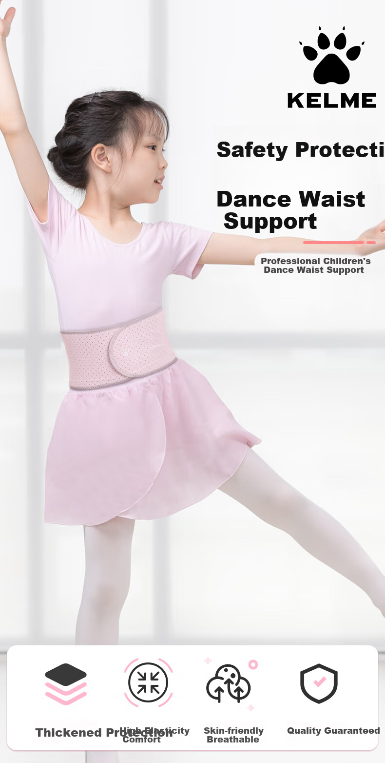 KELME Children's Dance Waist Support Belt for Dance Practice, Martial Arts, Singing, Female Abdominal Compression Belt with Elastic Waistband 1