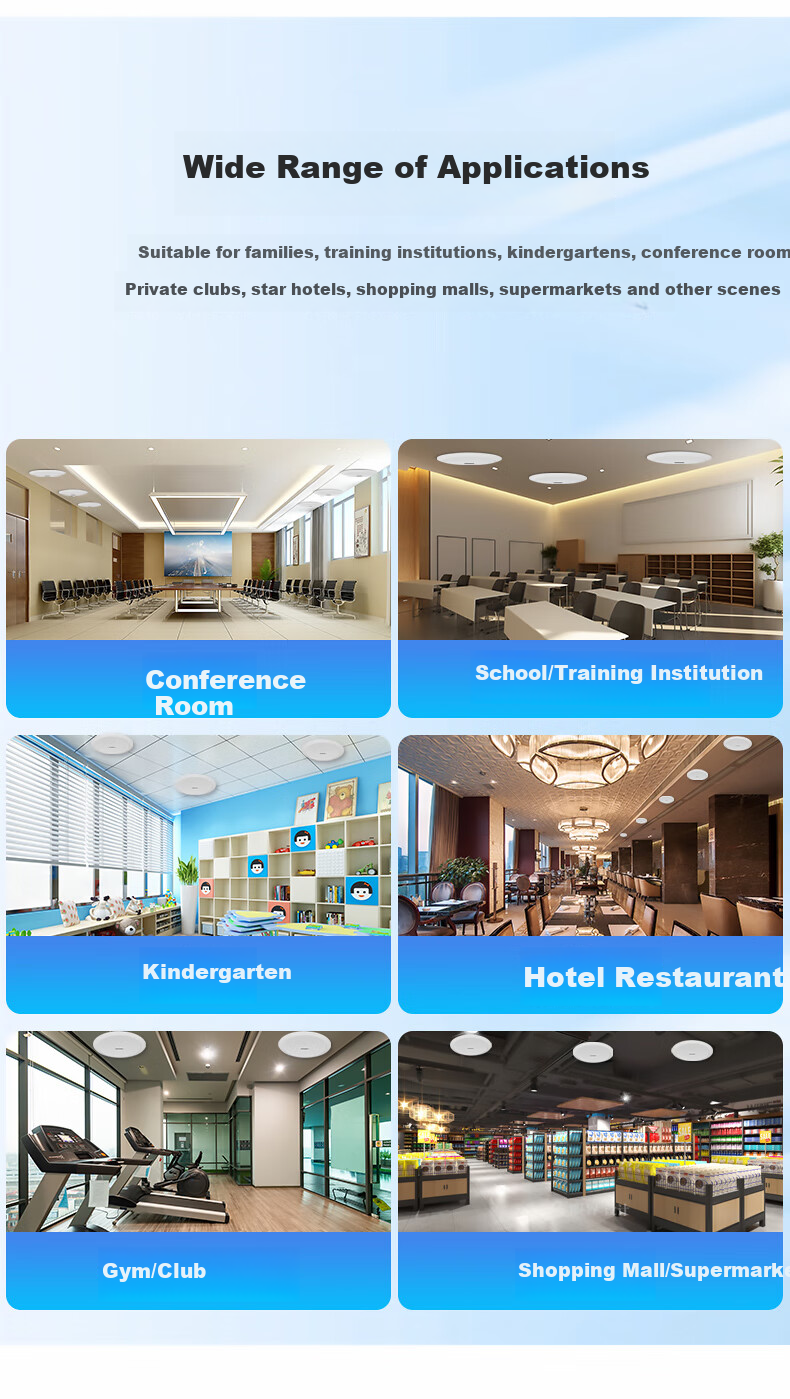 SANSUI T8 Bluetooth Ceiling Speaker Set, Recessed Integrated Engineering Suspended Ceiling Music Public Speaker System, Wireless Bluetooth Ceiling Speaker, Coaxial 5-Inch Audio Speaker, One Piece 1