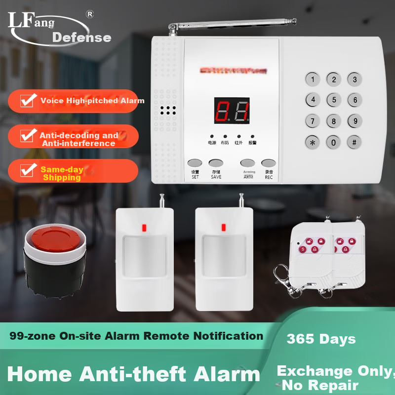 LFang AE99 Home Security Alarm System with Infrared Sensor for Doors And Windows, Smart Phone Notification for Shop Protectio