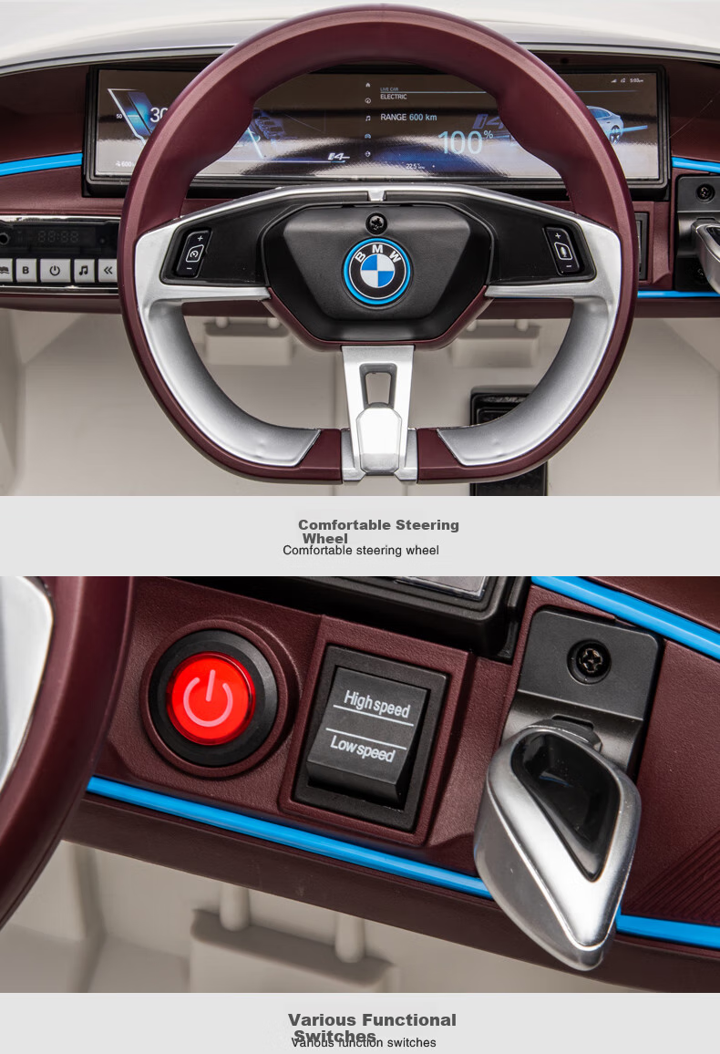 BeRica BMW Authorized Children's Electric Car, Rocking Four-Wheel Drive, 115cm, 30kg Load Capacity, Four-Wheel Toy Car 24