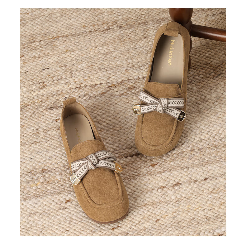 Mulinsen Women's Casual Comfortable Slip-On Birkenstock Style Shoes Brown Size 37 10