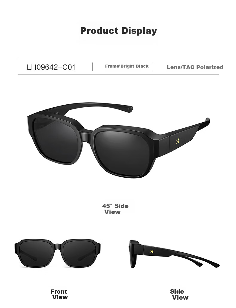 LOHO 2026 New Myopia Glasses Sunglasses Set, Polarized Driving Sunglasses for Nearsighted People, Fashionable Square Frame for Men And Wome 17
