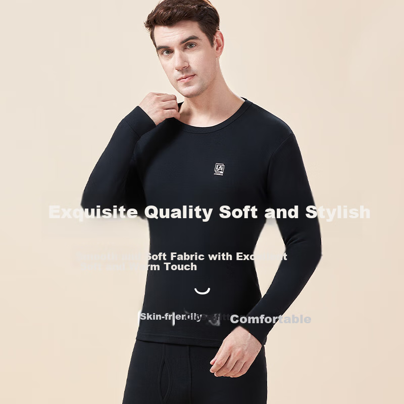 LangSha Autumn Underwear Set, Pure Cotton Women's Thermal Top And Bottom, Thin Couple's Warm Base Layer, Comfortable Undershirt, New Arrival for Fall