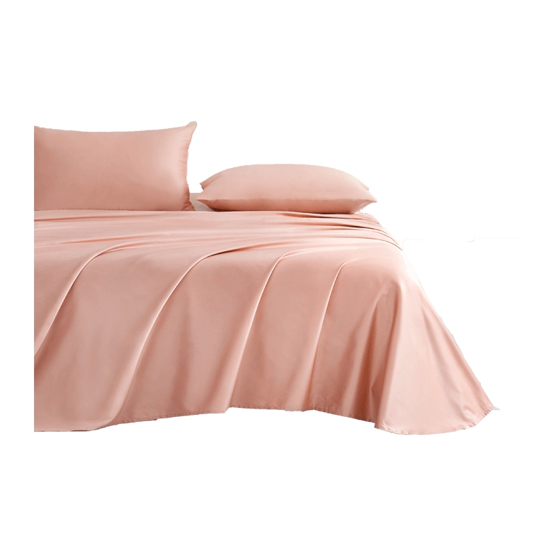 BEYOND Home Textiles, 60-Count Long-Staple Cotton Pure Cotton Bed Sheet, Single Piece Set, Coral Pink, 230*240cm