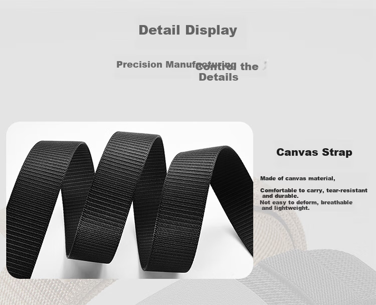 HALFEEL Canvas Belt for Men, Casual Versatile Automatic Buckle Waistband, Trendy Outdoor Trouser Belt for Students And Military Training, Gift for Boyfriend 5