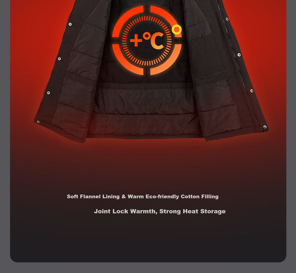 CAMEL Men's Cotton Jacket, Winter Urban Light Outdoor Fleece-Lined Waterproof Coat, Couple's Outerwear M13CA6V128C 6