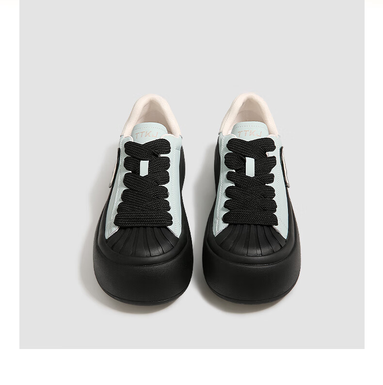 TTKJ Shell Toe Casual Women's Shoes, 2026 Summer New Style Xiaoyouling Thick-Soled Heightening Shoes, Comfortable for Long-Standing, Breathable Chunky Sneakers 24