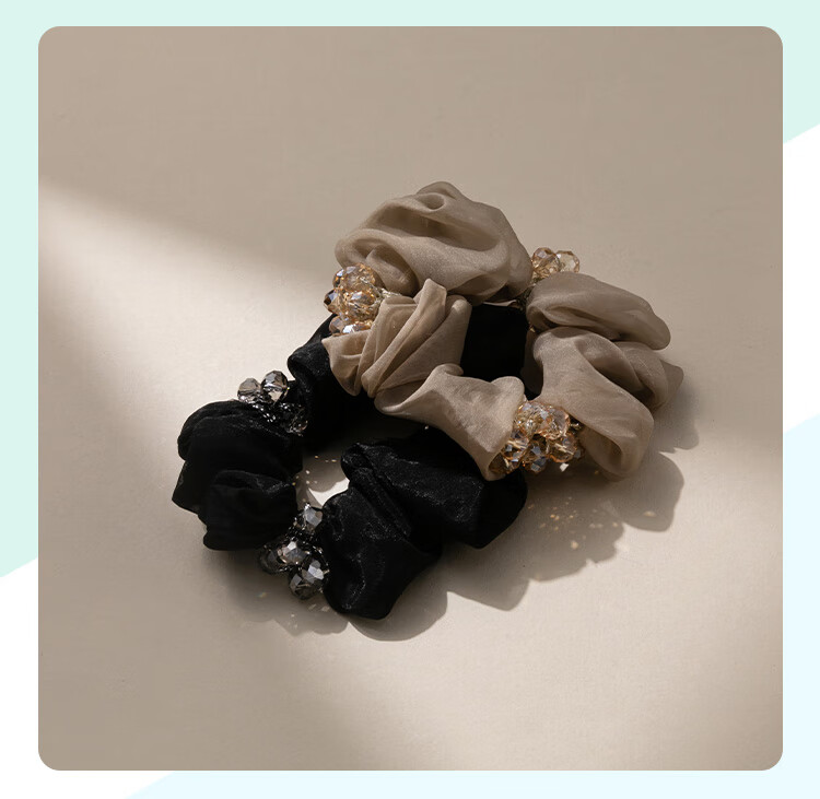 CHIMERA 2-Piece Hair Ties, Scrunchies, Hair Bands, Bun Holders, High-End Hair Accessories for Women, Mid-Autumn Festival Gift 3