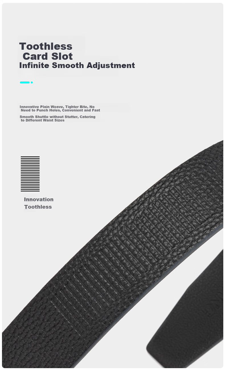 Aokang Men's Belt, Top-Grain Leather, No-Tooth Automatic Buckle, Waist Belt, Inner Buckle Style, Birthday Gift for Husband 6