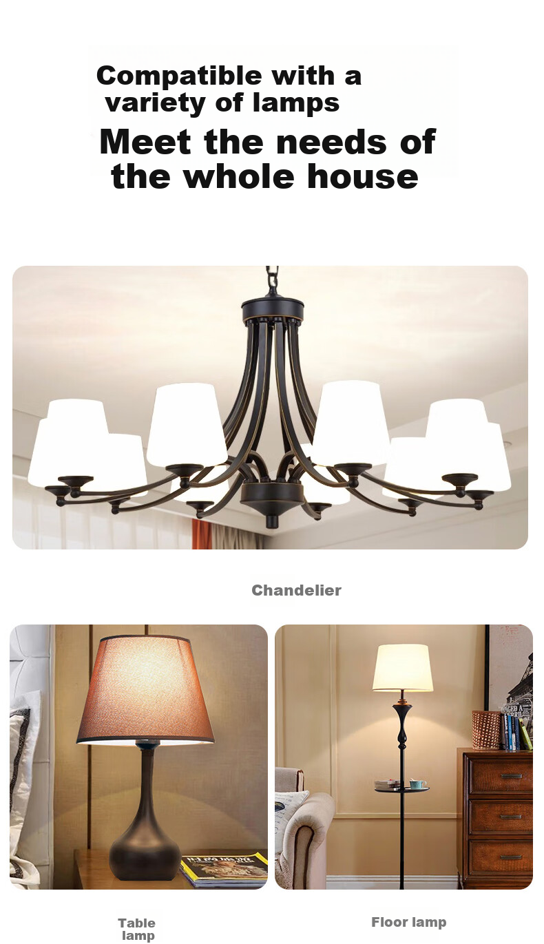 Zideng LED Corn Bulb Globe Light High Brightness 12W Energy-saving Replaceable Light Source E14 Small Screw Base 3