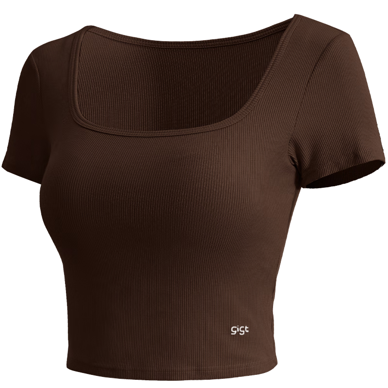 Gigt Yoga Top for Women, Long Sleeve Sports T-Shirt with Built-In Chest Pads, All-In Fitness Wear for Autumn, Athletic Tank Top