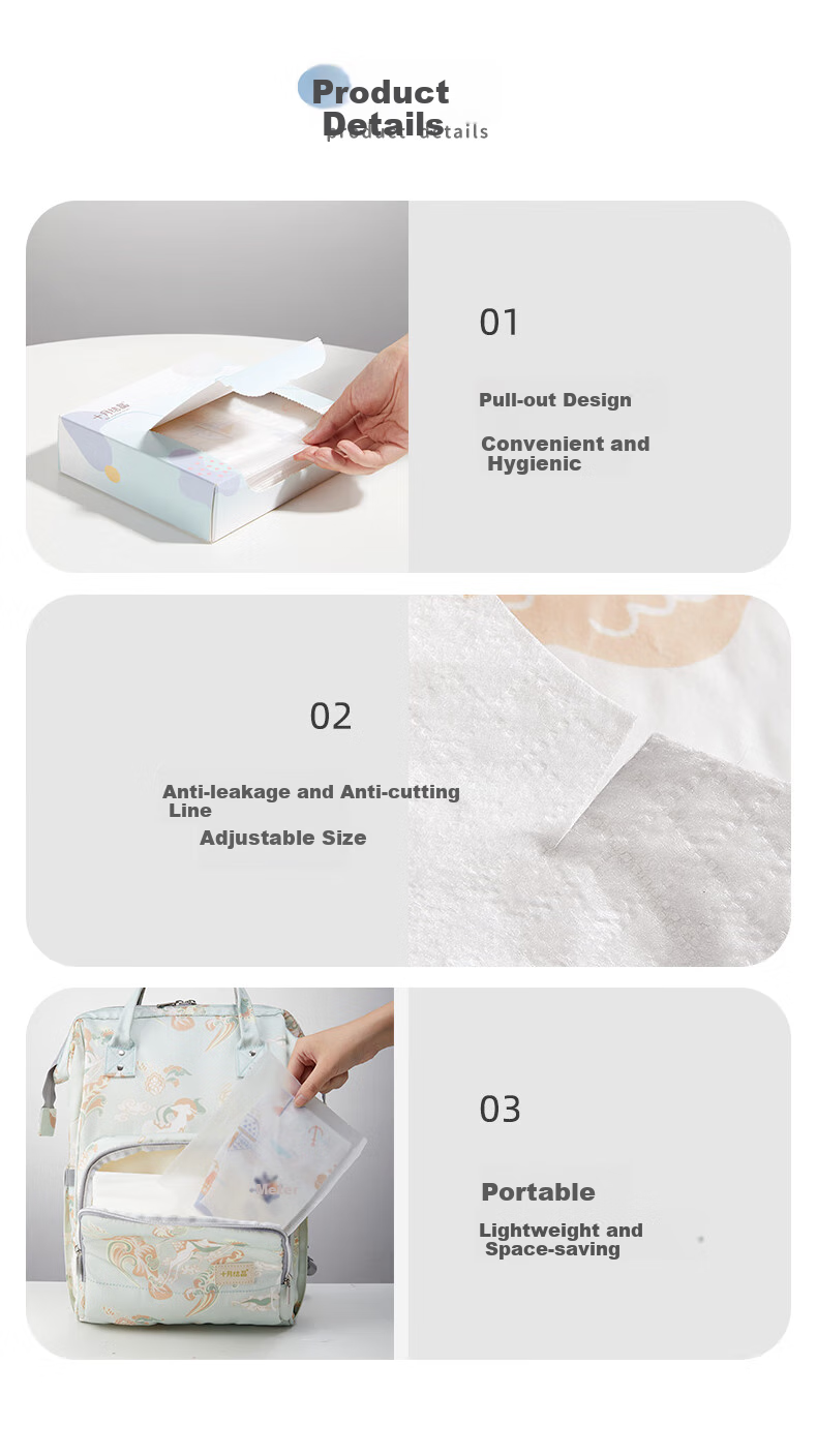 Shiyuejiejing Disposable Baby Bibs, No-Wash Feeding Bibs for Infants, 2 Boxes of 40 Pieces 8