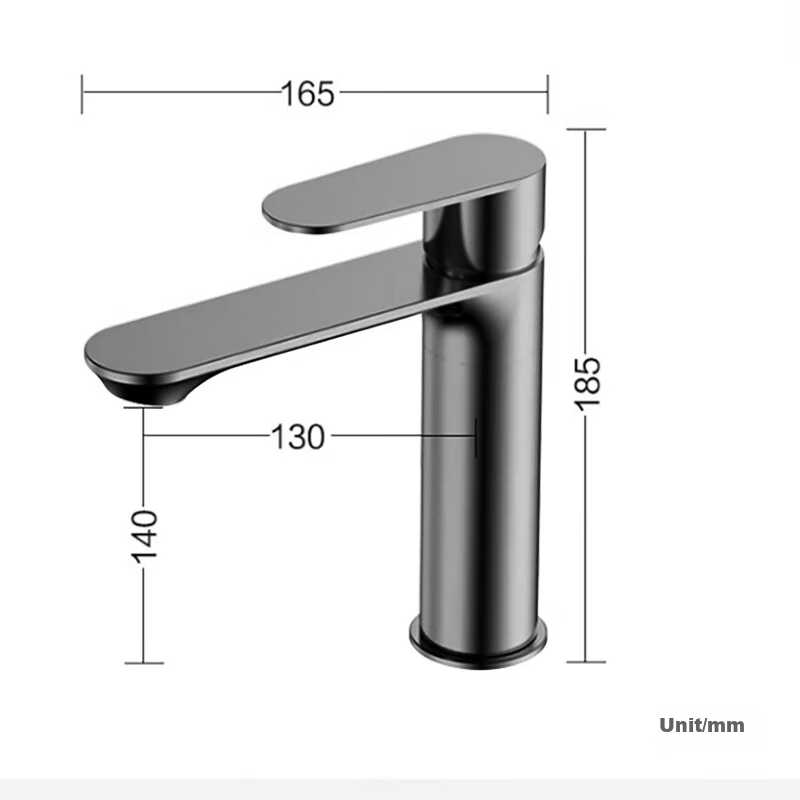 ARROW Faucet, Washbasin, Vanity, Bathroom Cabinet, Gunmetal Brushed Surface Basin, Hot And Cold Water Tap AE41108MGGSP