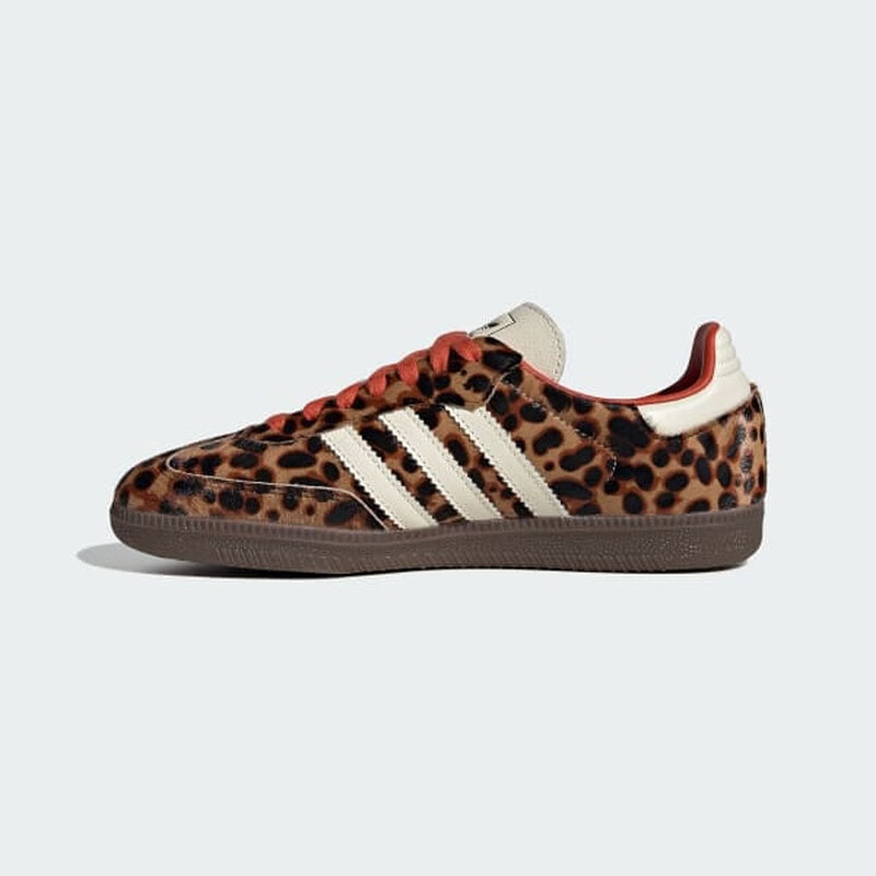 Adidas SAMBA Trefoil Casual Shoes for Women, Leopard Print Brown JI2734 Size 36.5 2
