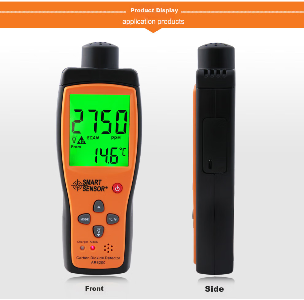 Xima AR8200 Carbon Dioxide Detector, CO2 Alarm, Handheld Gas Detector, Sound And Light Alarm 6