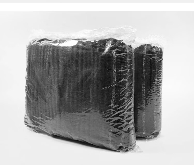 Minggu Disposable Head Cover Kitchen Dustproof Strip Cap Mesh Cap Non-woven Dustproof Black Double Rib 100pcs CW184924 5