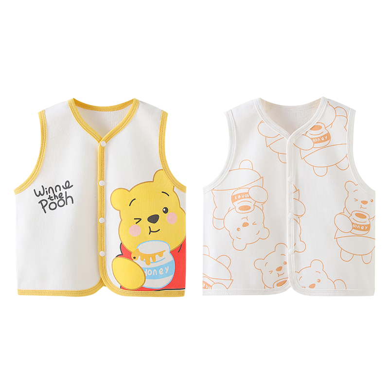 Disney 2-Piece Baby Vest Set Newborn Spring Autumn Cotton Sleeveless Jacket for Boys and Girls 80cm