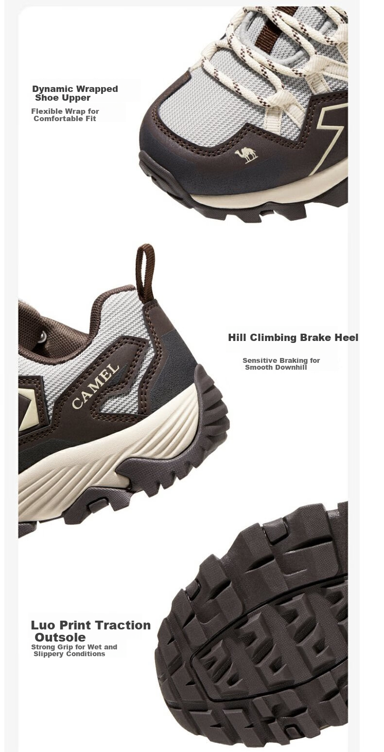 CAMEL Wang Junkai's Same Style Hiking Shoes with Non-Slip Grip, Professional Trekking Footwear for Couples, Outdoor Sports Shoes 8