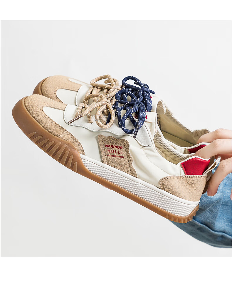 Huili Official Women's Sneakers, Summer 2026 Women's Shoes, Retro Trendy Comfortable Dexun Shoes for Women, Beige-Gray Size 35 12