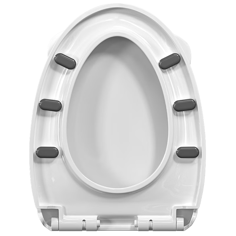 Muvi Toilet Seat Cover Universal V-Shaped Enlarged Ring Accessory, Thickened Toilet Seat, Slow-Close Cushion Cover Plate 509M