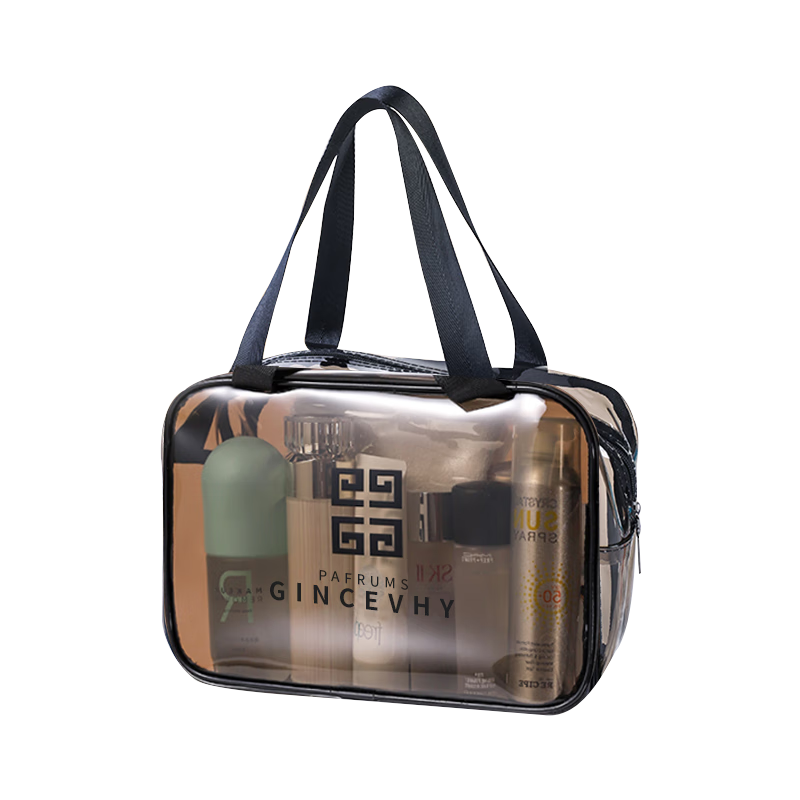 Jinghuisichuang Travel Toiletry Bag, Makeup Bag, Shower Waterproof Fitness Swimming Storage Pouch, Portable Organizer Bag, Transparent Large Size