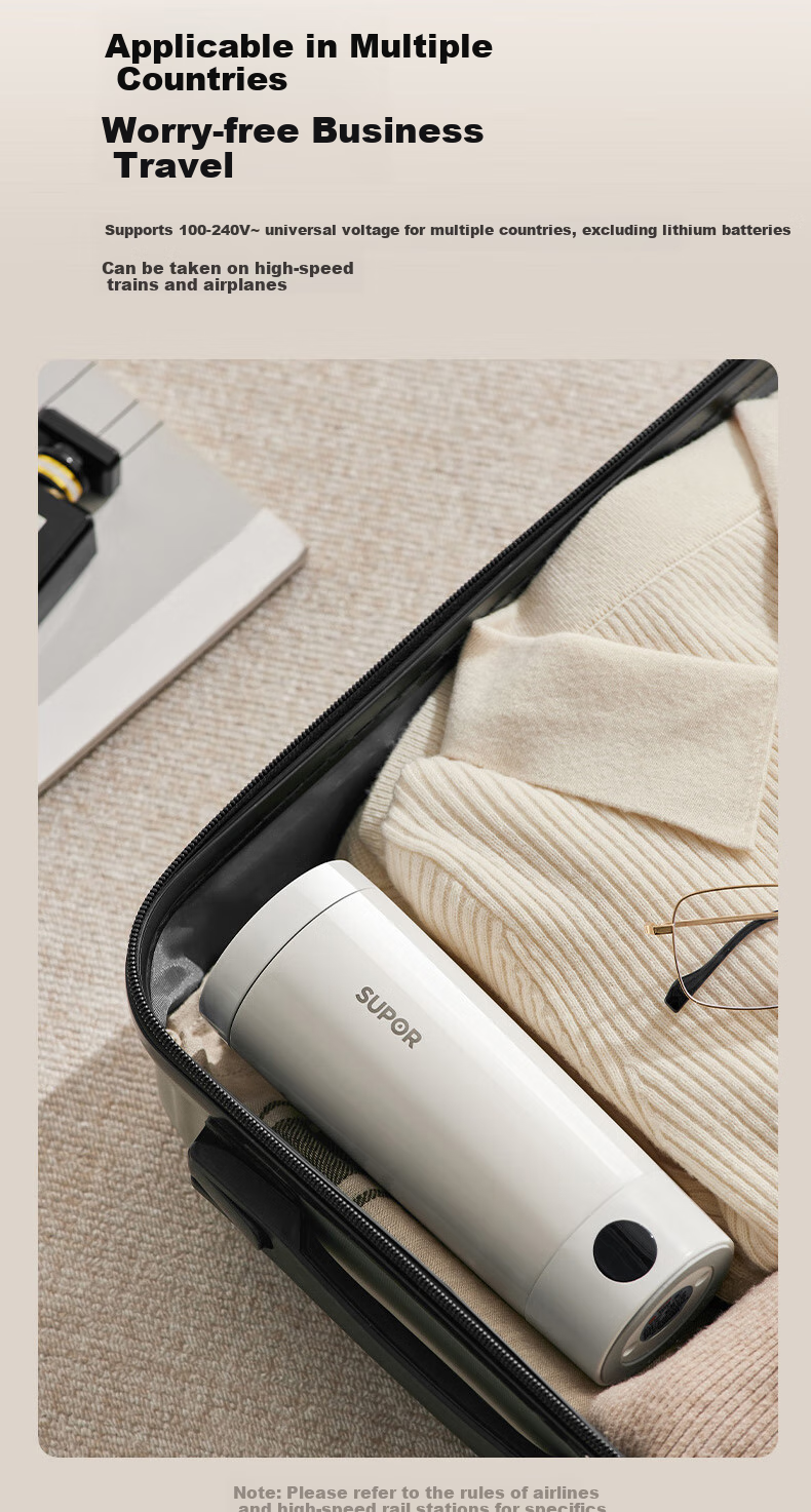 SUPOR Electric Kettle, Water Boiler, 0.3L Portable Insulated Kettle, 316 Stainless Steel Travel Electric Kettle, SW-03T01A 10