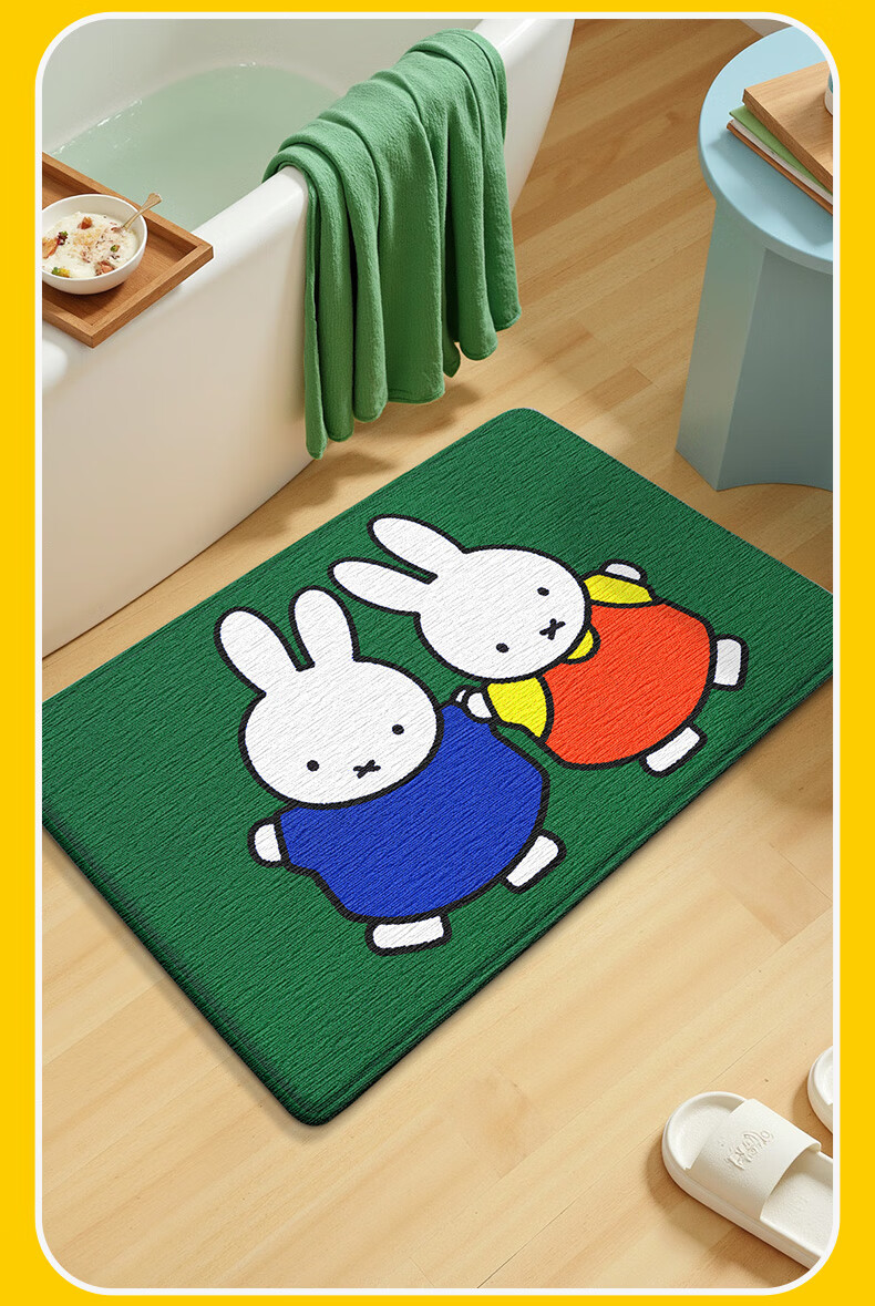 DeXi Doraemon Co-Branded Bathroom Mat, Toilet Foot Mat, Bathroom Entrance Absorbent Floor Mat, 40x60cm 4