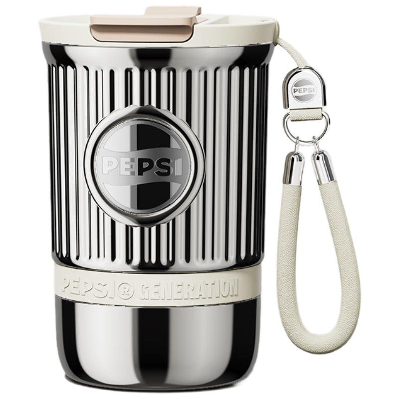 Baishikele Insulated Mug, Pocket Coffee Cup, 316 Stainless Steel Water Bottle, Stylish Straw Cup, 400ML